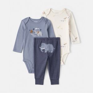 Carter's Blue and Cream Baby Outfit Set Size 3 Month